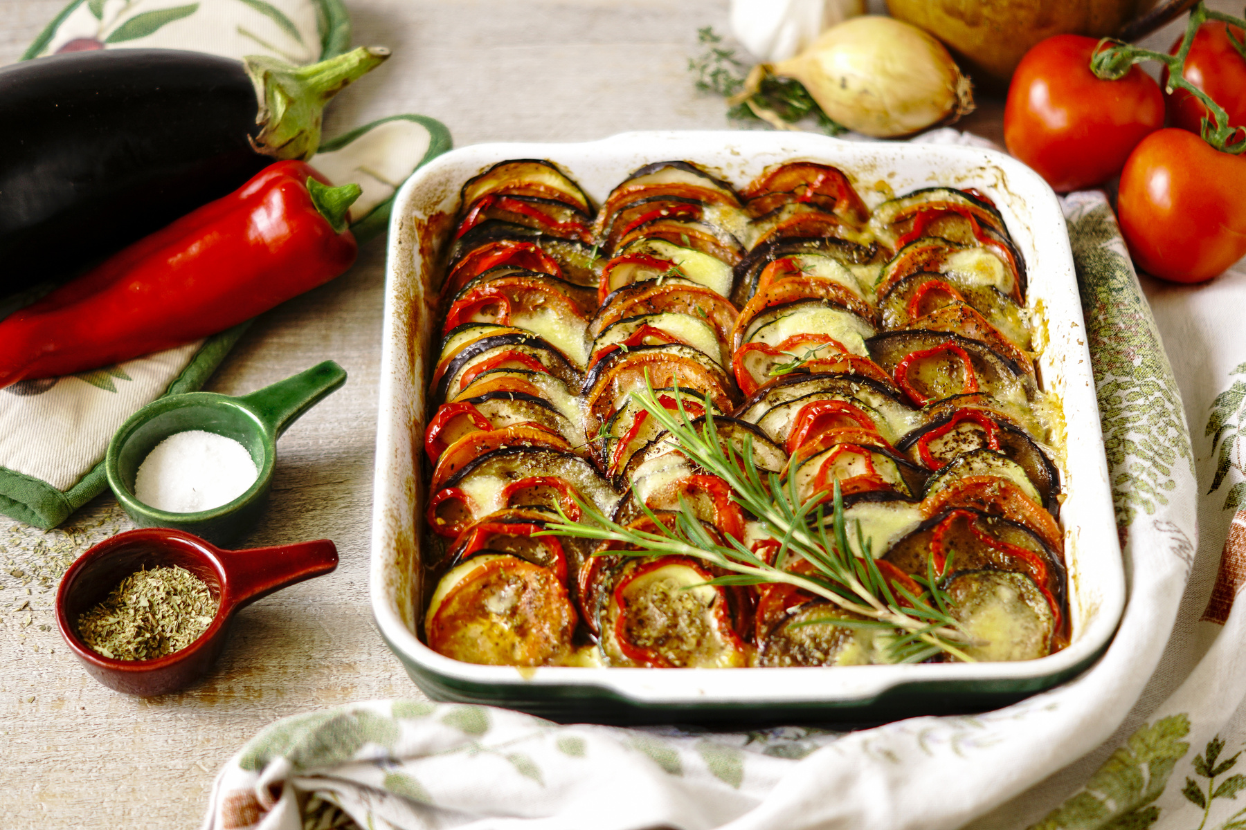 Ratatouille-Gemüse aus dem Ofen