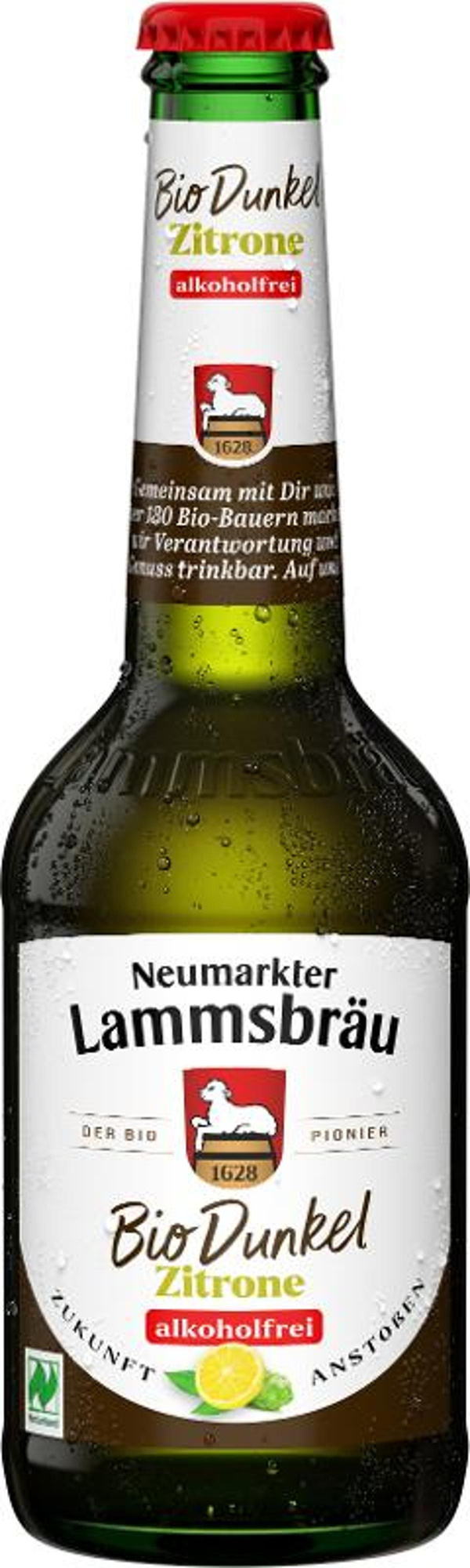 Produktfoto zu Lammsbräu Dunkel Pure Zitrone alkoholfrei