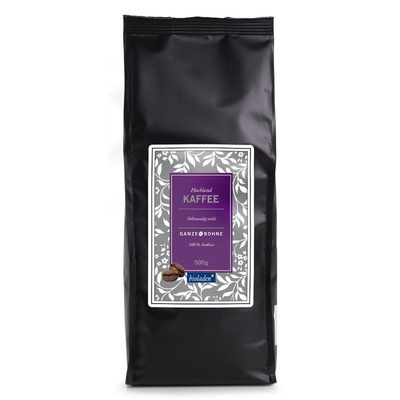 Produktfoto zu Hochlandkaffee ganze Bohne 500g