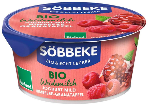 Produktfoto zu Joghurt Pur Bio Himbeer-Granatapfel 6x150g