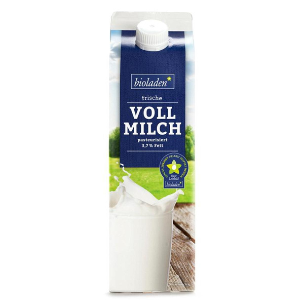 Produktfoto zu Vollmilch bioladen 3,7% Fett