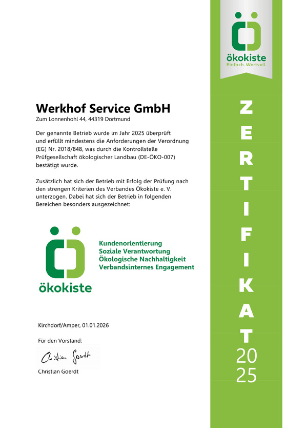 Zertifikat Ökokiste